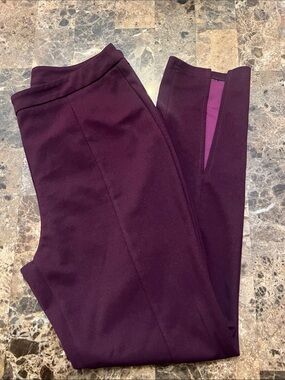 Women's Stretch Ponte Ankle Pants - Deep Plum